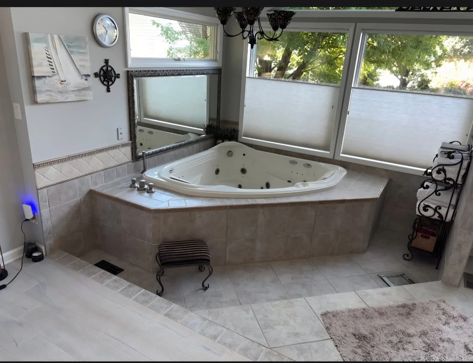 Original jetted bathtub before remodeling